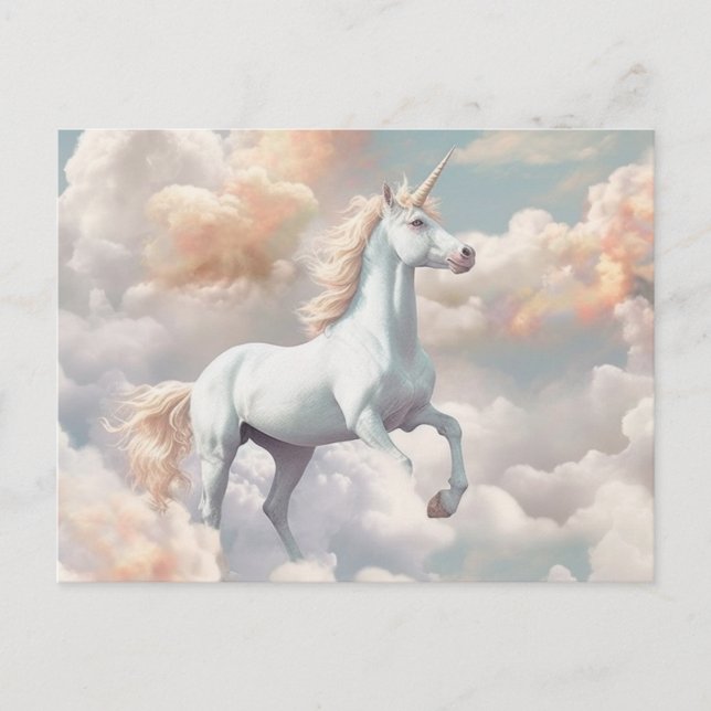 Schöne Einhorn Postkarte (Vorderseite)