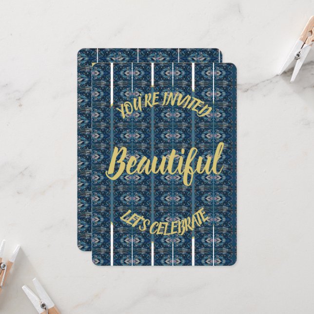 Schöne Einladung - ZUNEHMEN (Vorderseite/Rückseite Beispiel)