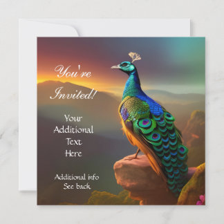 Schöne Einladungen für den Jeden Anlaß Peacock