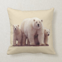 Schöne Eisbär-arktisches Tier-Wurfs-Kissen