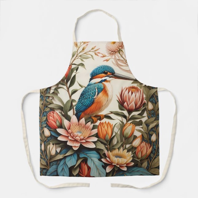 Schöne Eisvogel- und Protea-Blumen Schürze (Vorderseite)