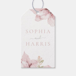 Schöne Elegance Blush Bloral Wedding Geschenkanhänger