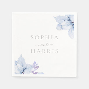 Schöne Elegance Sky Blues Hochzeit Serviette