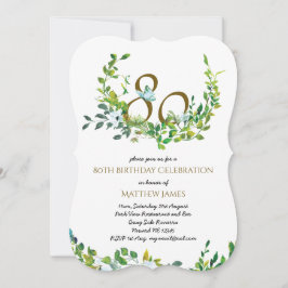 Schöne Elegant 80. Geburtstag Einladungen Frau