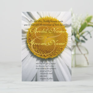 Schöne Elegant Daisy Wedding Einladung
