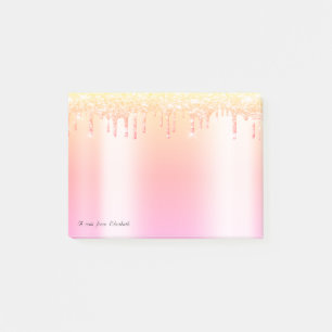 Schöne Elegant Ombre Glitzer Tropfen Post-it Klebezettel