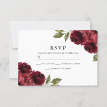 Schöne, elegante Burgunder Rote Blume Hochzeit