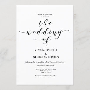 Schöne elegante Einladungs-Karte für Hochzeiten Einladung
