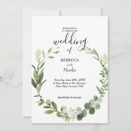 Schöne elegante Eukalyptus-Blätter Einladung