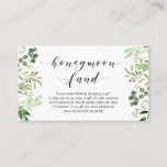 Schöne elegante Grünanlagen, Black, Honeymoon Fund Begleitkarte<br><div class="desc">Das ist das Modern Beautiful Elegance Romantic Greenery Aquarey Aquarell Blätter,  Black Kalligraphie,  Hochzeitshoneymoon Fund,  Enclosure Card. Sie können die Farben des Schriftartes ändern und Ihre Hochzeitsdetails in den entsprechenden Schriftart / Schrift hinzufügen.#TeeshaDerrick</div>