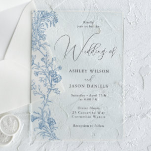 Schöne, elegante Hochzeit der Vintagen Blumen Acryleinladungen