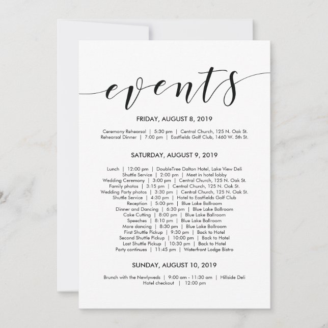 Schöne elegante Hochzeitstil-/ Reisekarte Einladung (Vorderseite)