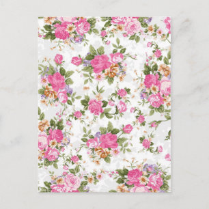 Schöne elegante Mädchenhaft vintage Rosen Blumen Postkarte