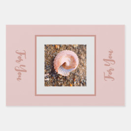 Schöne Elegante Muschel in Pale Pink Geschenkpapier Set