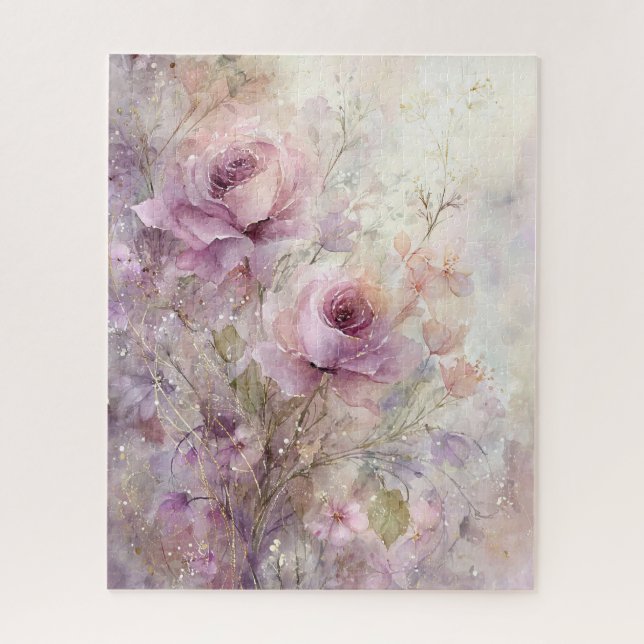 Schöne, elegante rosa florale Rose (Vertikal)