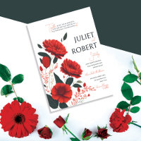 Schöne, elegante Rote Mohnblume Blume Hochzeit