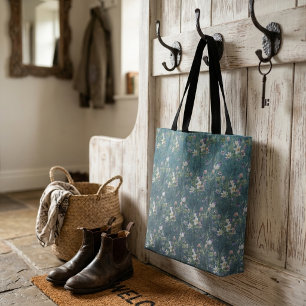 Schöne elegante rustikale Wildblumen auf Tealholz Tasche