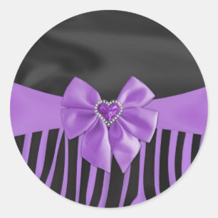 Schöne elegante Seidenstoffe Effekte zebra Runder Aufkleber