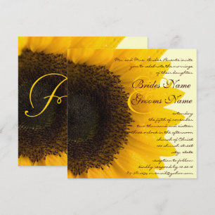 Schöne elegante Sonnenblume Einladung