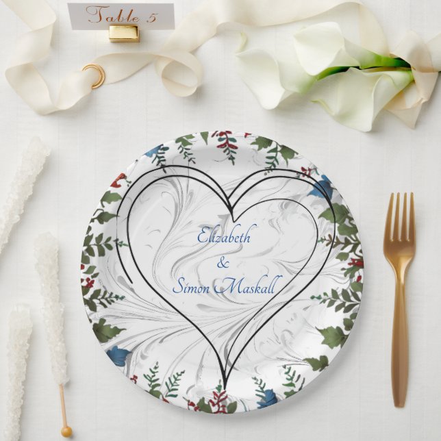 Schöne, elegante und skurrile Dekoration zum Thema Pappteller (Hochzeit)