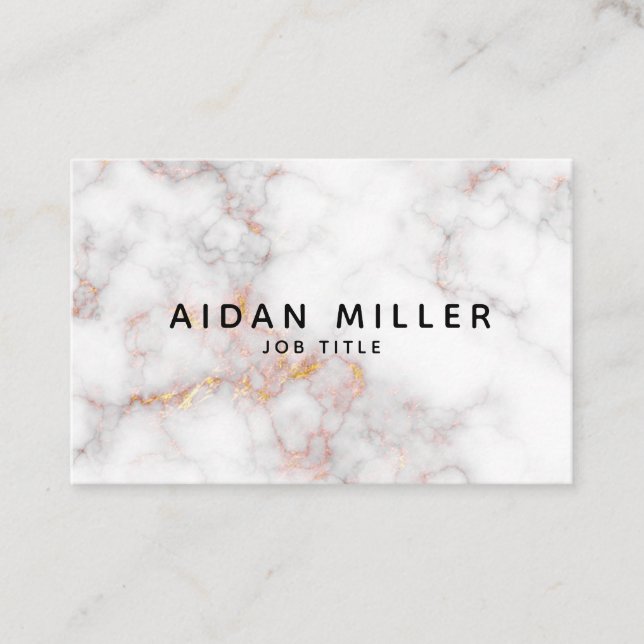 Schöne elegante Visitenkarte mit Goldmarmor (Vorderseite)