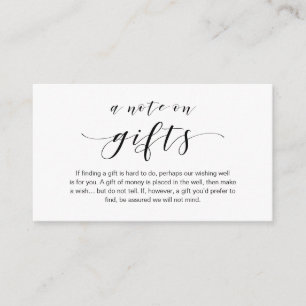 Schöne Eleganz, Schwarzer Schriftart, Ein Hinweis  Begleitkarte