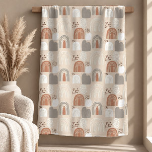 Schöne Elfenbein-Beige-Regenbogen-Blattdecke Desig Fleecedecke
