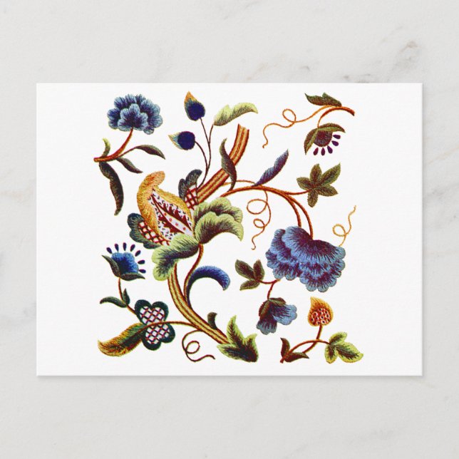 Schöne Elisabethstickerstickerei Postkarte (Vorderseite)