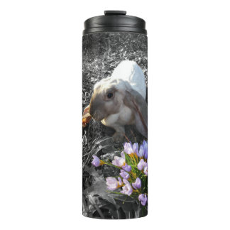 Schöne Englische Lounge mit Blume Thermosbecher
