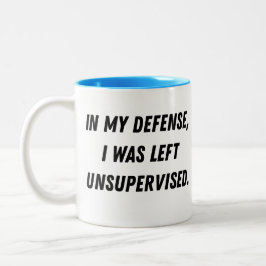 Schöne Entschuldigung Zitat auf der Rückseite. Jok Zweifarbige Tasse