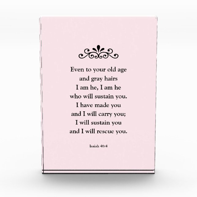 Schöne ermutigende Bibel Verse Isaiah Fotoblock (Vorderseite)