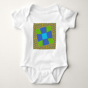 Schöne Erstaunliche Grüne Blaue Cyan Kunst Druck D Baby Strampler