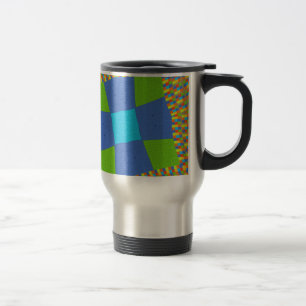 Schöne Erstaunliche Grüne Blaue Cyan Kunst Druck D Reisebecher