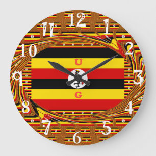 Schöne, erstaunliche, Liebenswerte Uganda-Ideen Große Wanduhr