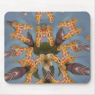Schöne erstaunliche Lustige afrikanische Giraffenm Mousepad