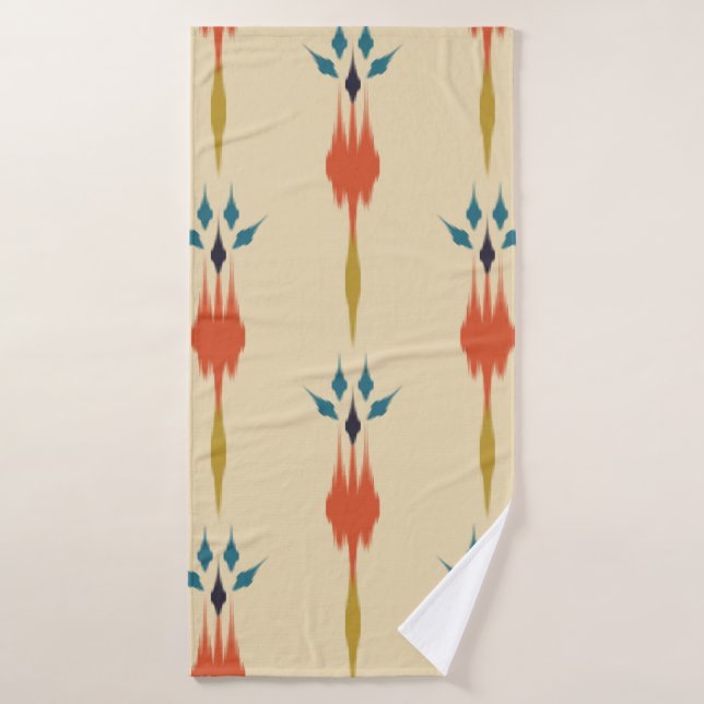 Schöne ethnisch abstrakte Kunst des Ikat Badehandtuch (Badehandtuch)
