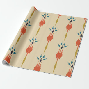 Schöne ethnische abstrakte Ikat-Kunst. Nahtloses K Geschenkpapier