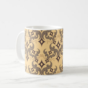 Schöne ethnische Damaskus-Punktmusterung Kaffeetasse