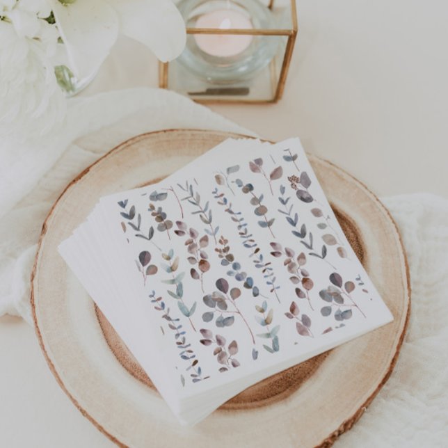 Schöne Eukalyptus-Blätter für Wasserfarben Serviette (Von Creator hochgeladen)