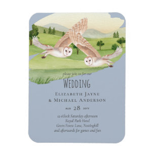 Schöne Eulen-Hochzeit Magnet