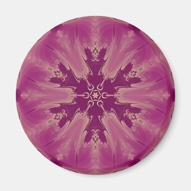 Schöne exotische Blume Lila Schatten Magnet (Vorne)