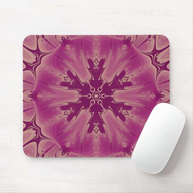 Schöne exotische Blume Lila Schatten Mousepad (Mit Mouse)