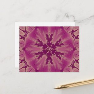 Schöne exotische Blume Lila Schatten Postkarte