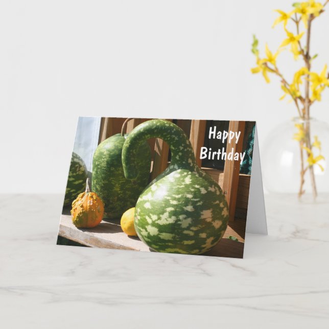 Schöne Extravagante Gourds Natur Geburtstag Karte (Gelbe Blume)