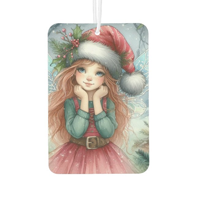 Schöne Fairy Frohe Weihnachten Autolufterfrischer (Rückseite)