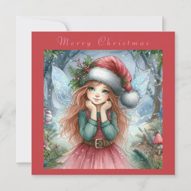 Schöne Fairy Frohe Weihnachten Einladung (Vorderseite)