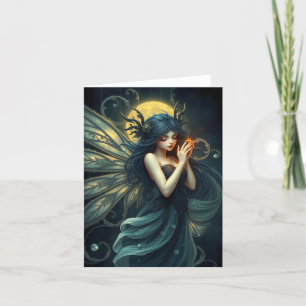 Schöne Fairy-Portrait-Karte Feiertagskarte