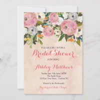 Schöne Fall Floral Baby Dusche Einladung, Baby