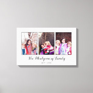 Schöne Familienfotosammlung Leinwanddruck