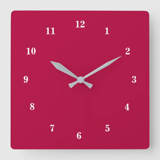 Schöne Farbe - Anpassbar Quadratische Wanduhr (Vorderseite)